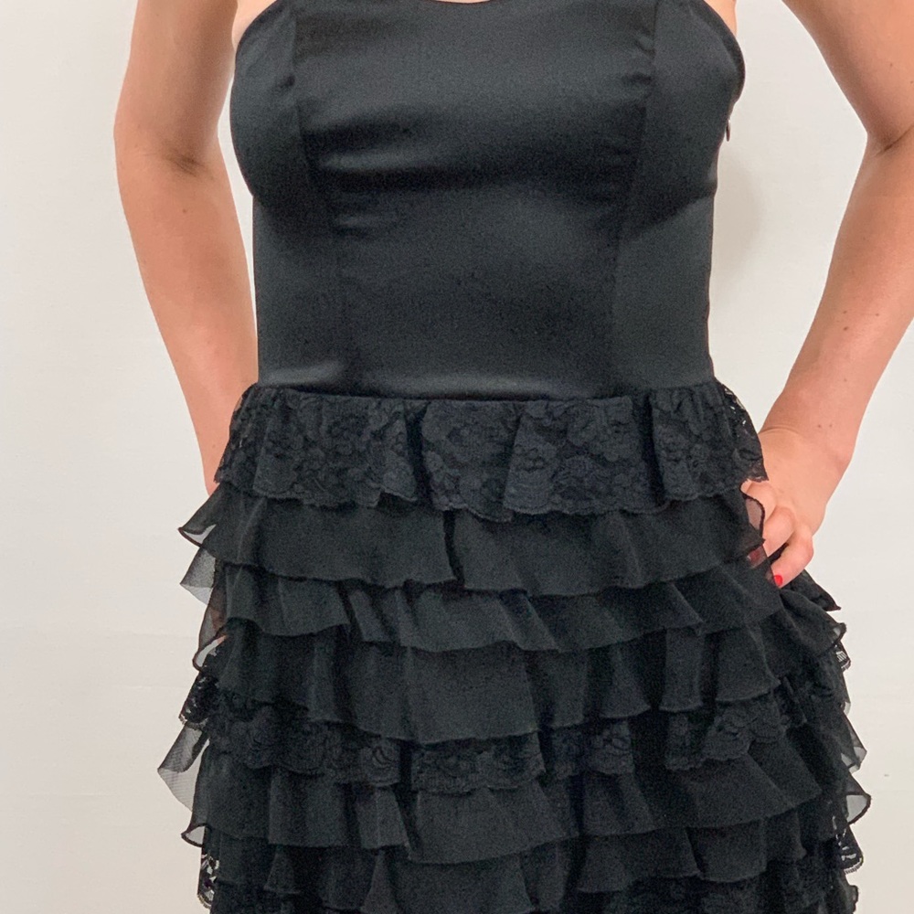 Express: Black Strapless Cocktail Dress